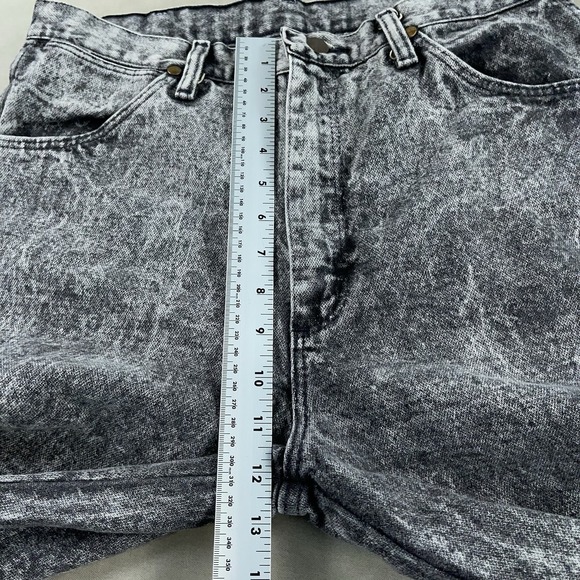 Vintage Wrangler Jeans Mens 34x34 Gray Acid Wash Straight Leg 13MWZ (Fits 31x33) - Picture 9 of 14